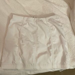 White denim free people skirt